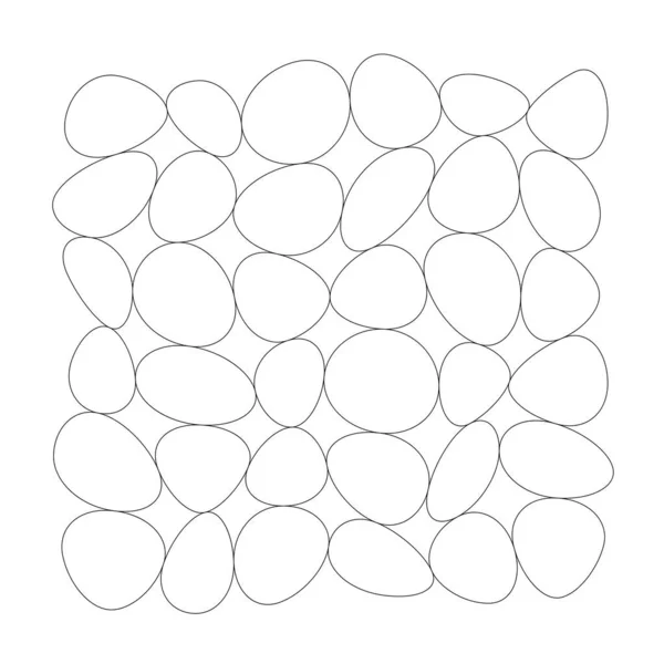 Pierres Rondes Cailloux Motif Texture Paroi Rocheuse — Image vectorielle