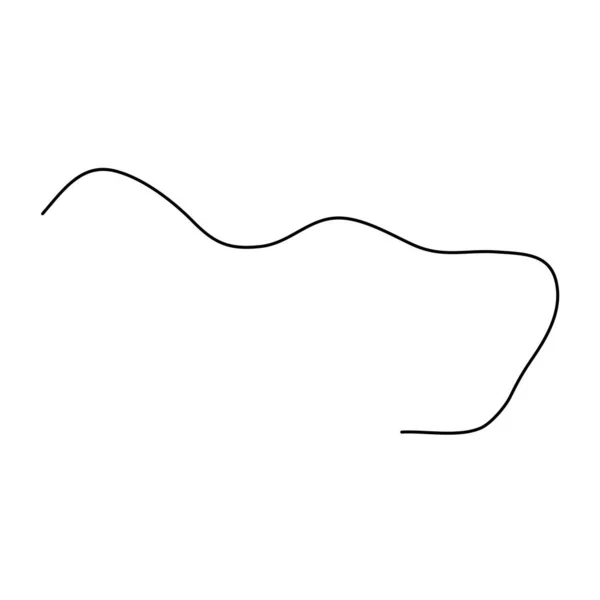 无规律的绕行 曲折的线条 扁平的 波浪形的弯曲线元素 — 图库矢量图片