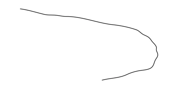 Zufällig Gewundene Gewundene Linie Schwungvolles Wellenförmiges Geschwungenes Linienelement Aktienvektorillustration Clip — Stockvektor
