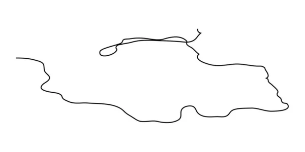 Случайная Намотка Извилистая Линия Щекотливый Машущий Волнистый Криволинейный Элемент Векторная — стоковый вектор