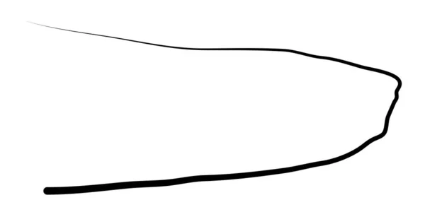 Bobinado Aleatorio Línea Tortuosa Squiggly Ondulación Elemento Línea Curva Ondulada — Archivo Imágenes Vectoriales