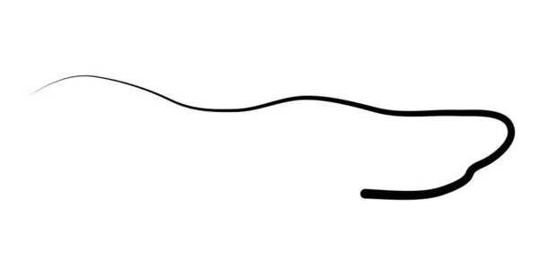 Una Linea Tortuosa Tortuosa Elemento Linea Curva Ondulata Ondulata Ondulata — Vettoriale Stock