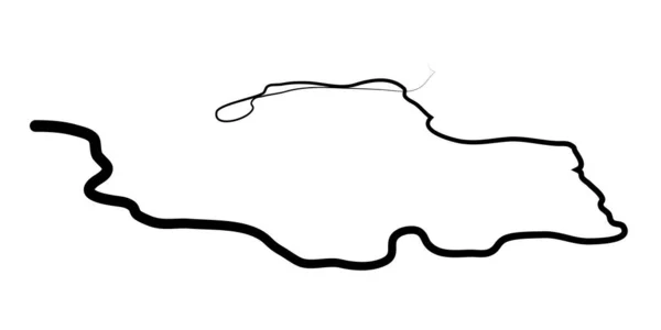 무작위로 꼬불꼬불 Squiggly Wavy Curved Line Element Stock Vector Illustration — 스톡 벡터