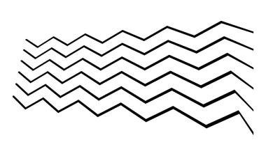 Üç boyutlu perspektifte kenarlı zig-zag, çapraz çizgiler