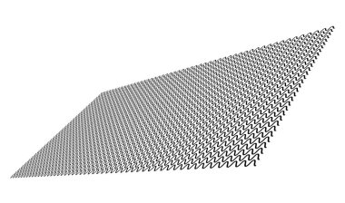 Dalgalı, dalgalı, dalgalı ve dalgalı çizgiler üç boyutlu perspektifte