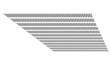 Dalgalı, dalgalı, dalgalı ve dalgalı çizgiler üç boyutlu perspektifte