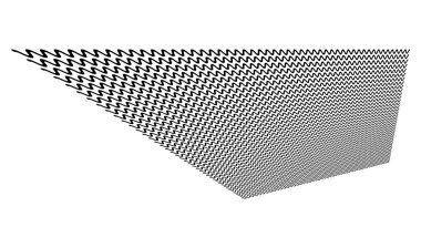Dalgalı, dalgalı, dalgalı ve dalgalı çizgiler üç boyutlu perspektifte
