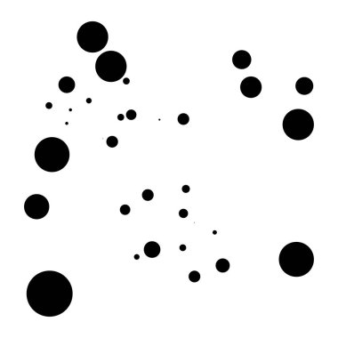 Rastgele noktalar, daireler, noktalı desen, doku vektörü. Noktalama, noktalama noktası arkaplanı