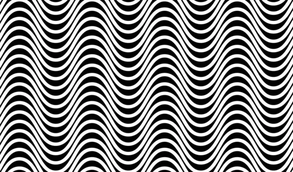 Хвилясті Хвильові Лінії Візерунок Смуг Елемент Текстури — стоковий вектор