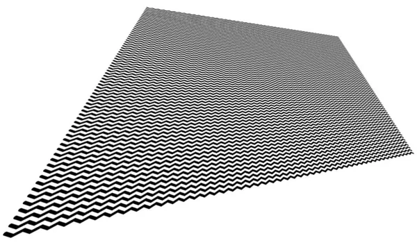 3Dの視点でエッジジグザグ 十字線 — ストックベクタ