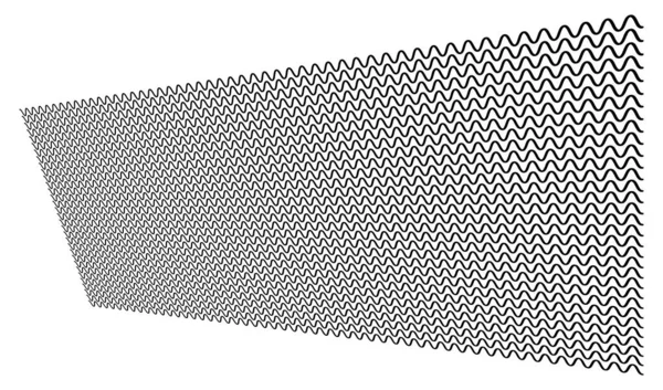 Хвилясті Хвилясті Білосніжні Хвилясті Лінії Перспективі — стоковий вектор