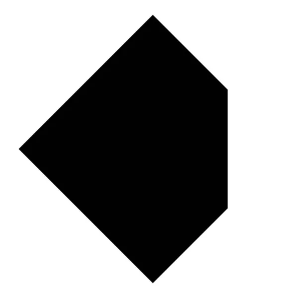 Forme Géométrique Abstraite Icône Avec Effet Coin — Image vectorielle