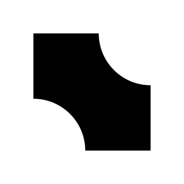 Abstrakte Geometrische Form Symbol Mit Eckeffekt — Stockvektor