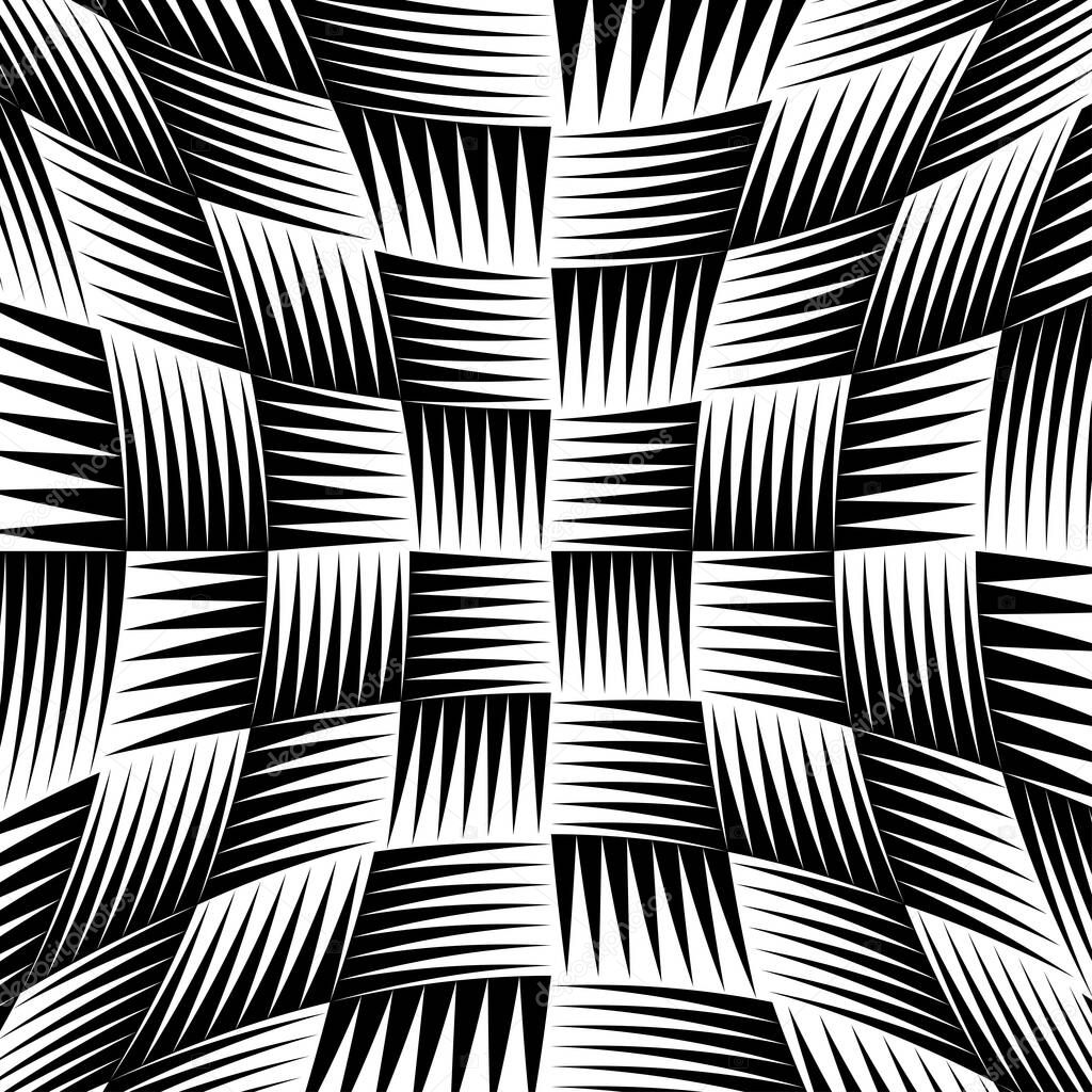 Abstract op-art, edgy, triangular background, pattern and texture in square format - stock vector illustration, clip-art graphics