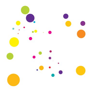 Rastgele noktalar, daireler, noktalı desen, doku vektörü. Noktalama, noktalama noktası arkaplanı