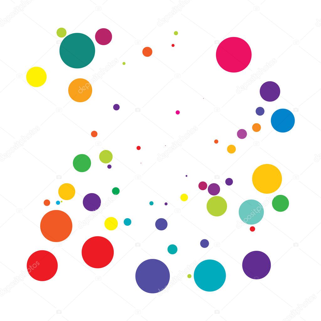 Random dots, circles, dotted pattern, texture vector. Stipple, stippling pointillist backdrop