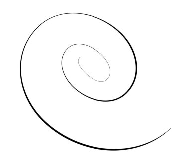 Freehand, el çizimi spiral, girdap, dönme elementi. Volt, sarmal, karalama çizimi - stok vektör çizimi, klip- sanat grafikleri