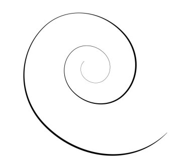 Freehand, el çizimi spiral, girdap, dönme elementi. Volt, sarmal, karalama çizimi - stok vektör çizimi, klip- sanat grafikleri