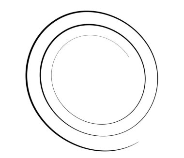 Freehand, el çizimi spiral, girdap, dönme elementi. Volt, sarmal, karalama çizimi - stok vektör çizimi, klip- sanat grafikleri