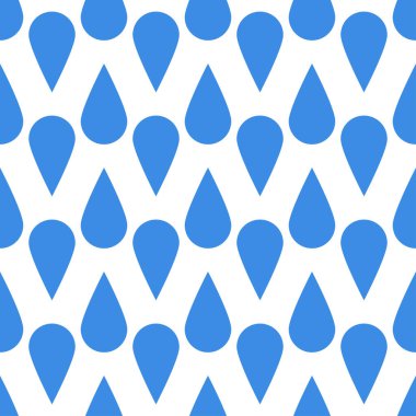 Doğal mavi su damlaları, sıvı, sıvı ve su dikişsiz desen, arkaplan - stok vektör illüstrasyonu, klip-sanat grafikleri