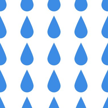 Doğal mavi su damlaları, sıvı, sıvı ve su dikişsiz desen, arkaplan - stok vektör illüstrasyonu, klip-sanat grafikleri