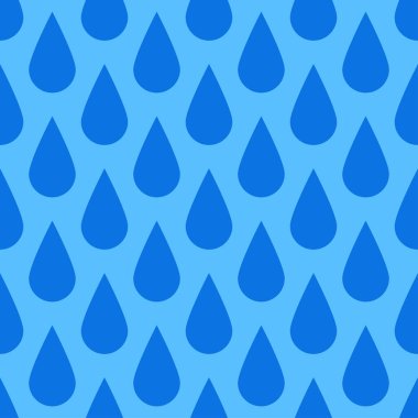 Doğal mavi su damlaları, sıvı, sıvı ve su dikişsiz desen, arkaplan - stok vektör illüstrasyonu, klip-sanat grafikleri
