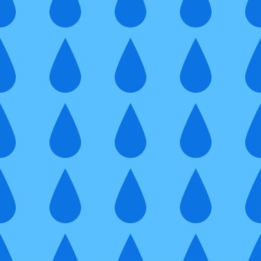 Doğal mavi su damlaları, sıvı, sıvı ve su dikişsiz desen, arkaplan - stok vektör illüstrasyonu, klip-sanat grafikleri