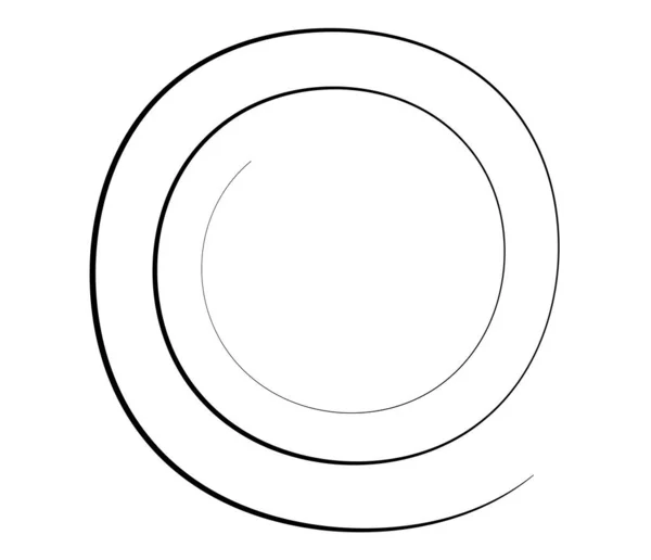 Main Levée Spirale Dessinée Main Tourbillon Élément Tourbillonnant Volute Hélice — Image vectorielle