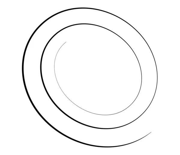 Mão Livre Espiral Desenhada Mão Redemoinho Elemento Giro Volute Hélice — Vetor de Stock