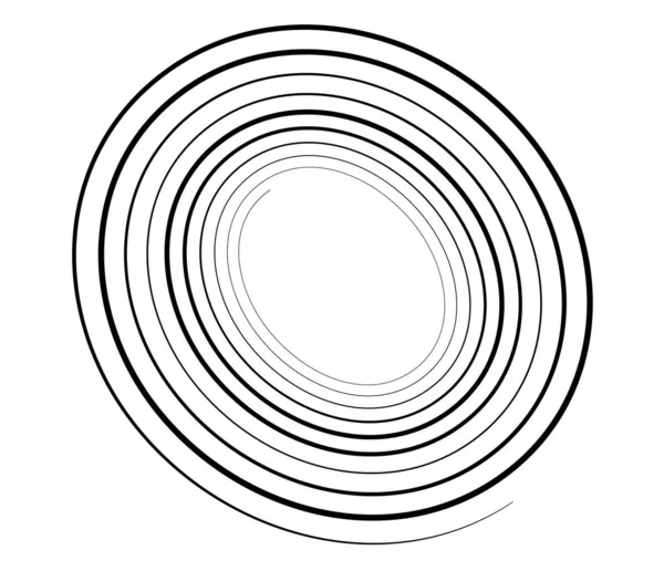 Frihand Handritad Spiral Virvlande Virvlande Element Volut Spiral Bläckfisk Ritning — Stock vektor