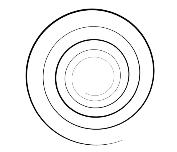 Frihand Handritad Spiral Virvlande Virvlande Element Volut Spiral Bläckfisk Ritning — Stock vektor
