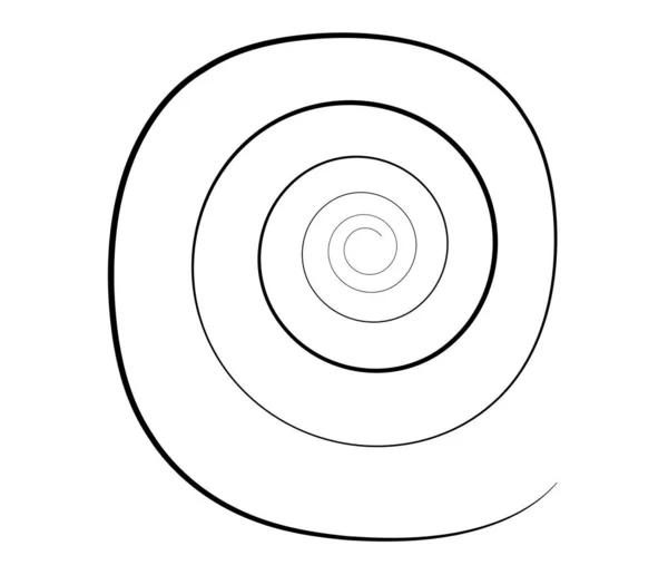 Mano Alzada Espiral Dibujada Mano Remolino Elemento Giratorio Voluta Hélice — Archivo Imágenes Vectoriales