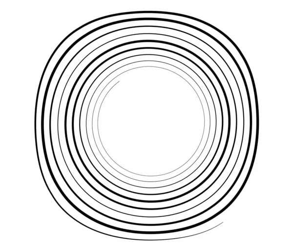 Mano Alzada Espiral Dibujada Mano Remolino Elemento Giratorio Voluta Hélice — Vector de stock