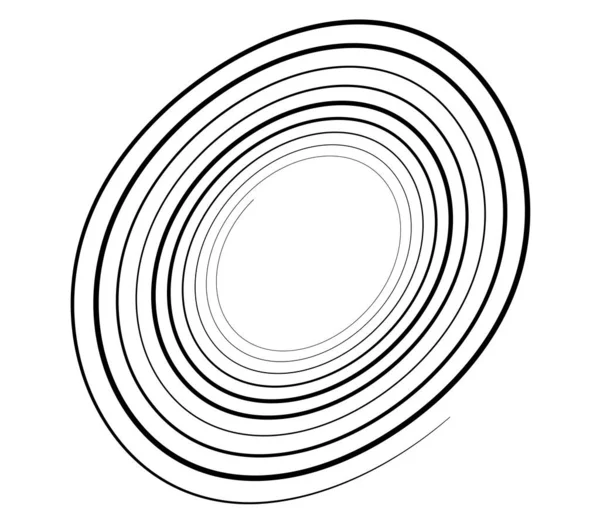 Mano Alzada Espiral Dibujada Mano Remolino Elemento Giratorio Voluta Hélice — Vector de stock