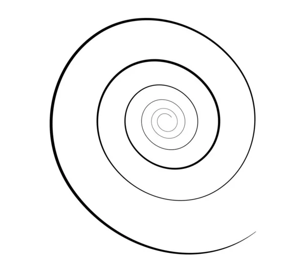 Mano Alzada Espiral Dibujada Mano Remolino Elemento Giratorio Voluta Hélice — Archivo Imágenes Vectoriales