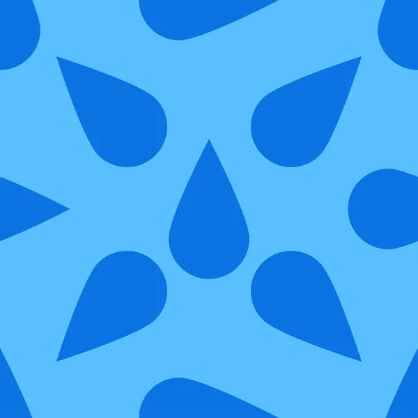 Gouttes Eau Bleu Naturel Liquide Fluide Aqua Motif Sans Couture — Image vectorielle