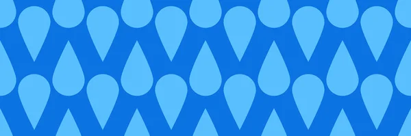 Gotas Azuis Naturais Água Líquido Fluido Aqua Sem Costura Padrão — Vetor de Stock