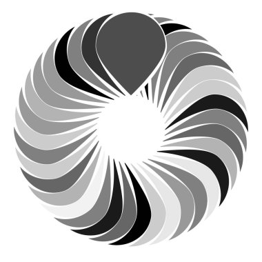 Dairesel, radyal motif, mandala simgesi - stok vektör illüstrasyonu, klip- sanat grafikleri