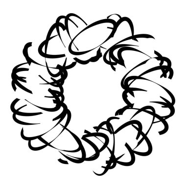 Soyut rastgele geometrik, radyal element, şekil - stok vektör illüstrasyonu, klip- sanat grafikleri