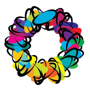 Soyut rastgele geometrik, radyal element, şekil - stok vektör illüstrasyonu, klip- sanat grafikleri