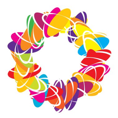 Soyut rastgele geometrik, radyal element, şekil - stok vektör illüstrasyonu, klip- sanat grafikleri