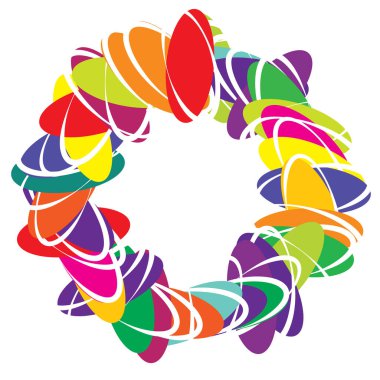 Soyut rastgele geometrik, radyal element, şekil - stok vektör illüstrasyonu, klip- sanat grafikleri