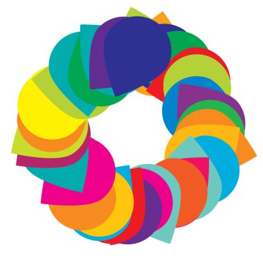 Soyut rastgele geometrik, radyal element, şekil - stok vektör illüstrasyonu, klip- sanat grafikleri