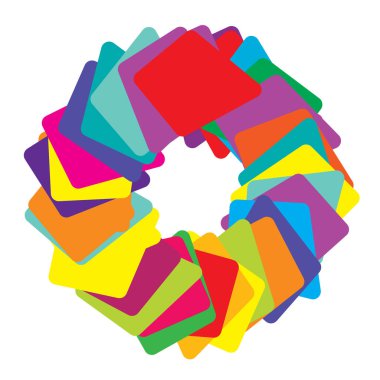 Soyut rastgele geometrik, radyal element, şekil - stok vektör illüstrasyonu, klip- sanat grafikleri