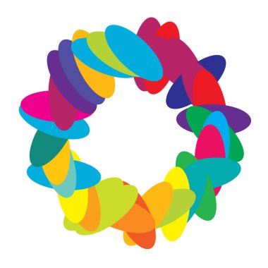 Soyut rastgele geometrik, radyal element, şekil - stok vektör illüstrasyonu, klip- sanat grafikleri