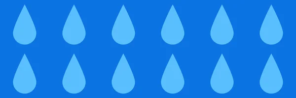Natural Blue Drops Water Liquid Fluid Aqua Seamless Pattern Background — Stock Vector