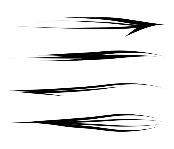 Wackelige Verschnörkelte Linien Streifentrennungsset — Stockvektor
