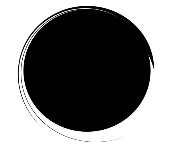 Círculos Abstractos Blanco Negro Elementos Circulares Diseño Espiral Remolino Giro — Vector de stock