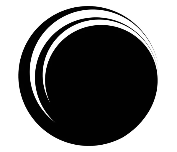 Черно Белые Абстрактные Круги Циркулярные Спиральные Вихревые Крутящиеся Вихревые Элементы — стоковый вектор