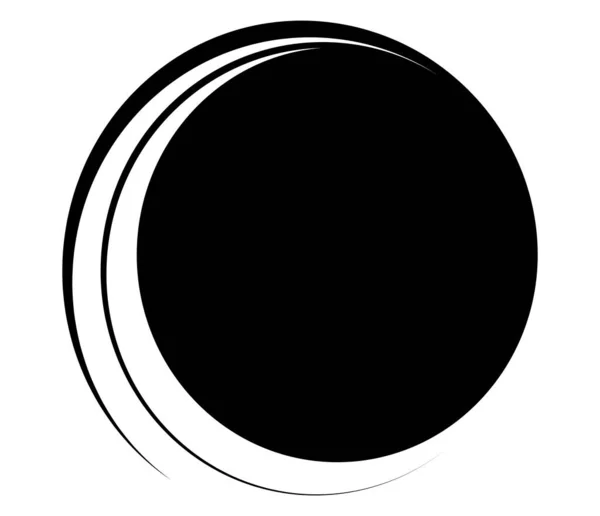 Zwart Witte Abstracte Cirkels Cirkelvormige Spiraalvormige Wervelende Draaiende Wervelende Designelementen — Stockvector
